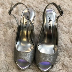 Sparkly platform heels